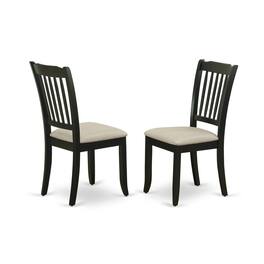 East West Furniture - Dining Room Set Black - Brown