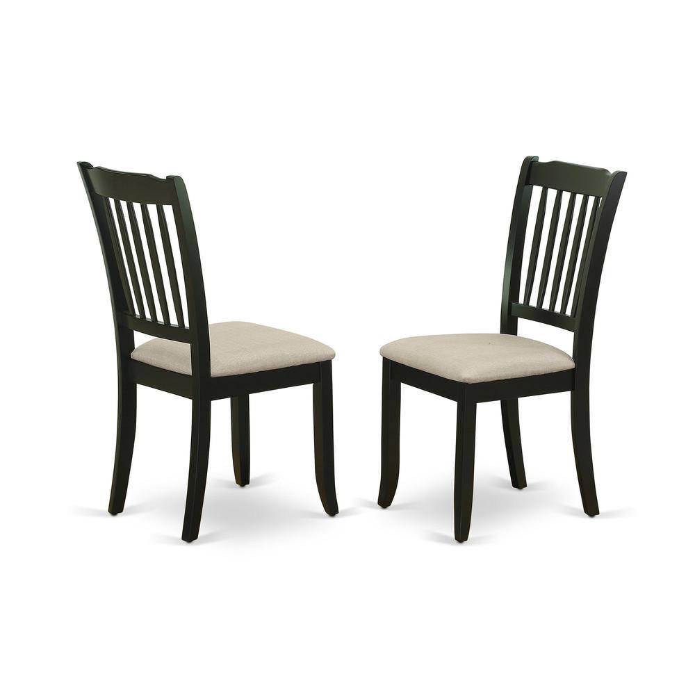 Front. East West Furniture - Dining Room Set Black - Brown.