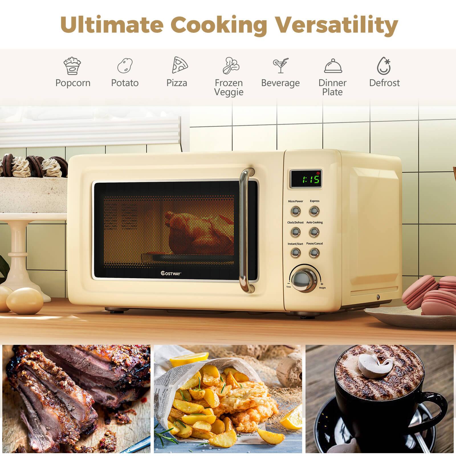 Ultimate Cooking Versatility

Popcorn  
Potato  
Pizza  
Frozen Veggie  
Beverage  
Dinner Plate  
Defrost