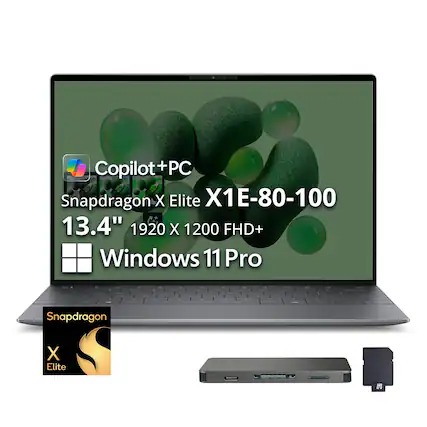 Copilot+PC
Snapdragon X Elite X1E-80-100
13.4" 1920 x 1200 FHD+
Windows 11 Pro
Snapdragon X Elite