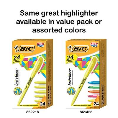 Same great highlighter available in value pack or assorted colors

USA BiC 24 liner brite C
862218

USA BiC 24 liner brite A
861425
