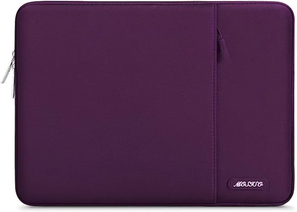 Front. mosiso - Laptop Case 13-13.3 inch Laptop Sleeve Fit with MacBook Air/Pro 13/Pro 14 HP Dell ASUS Lenovo Sleeve Bag with Pocket - Magenta Purple.