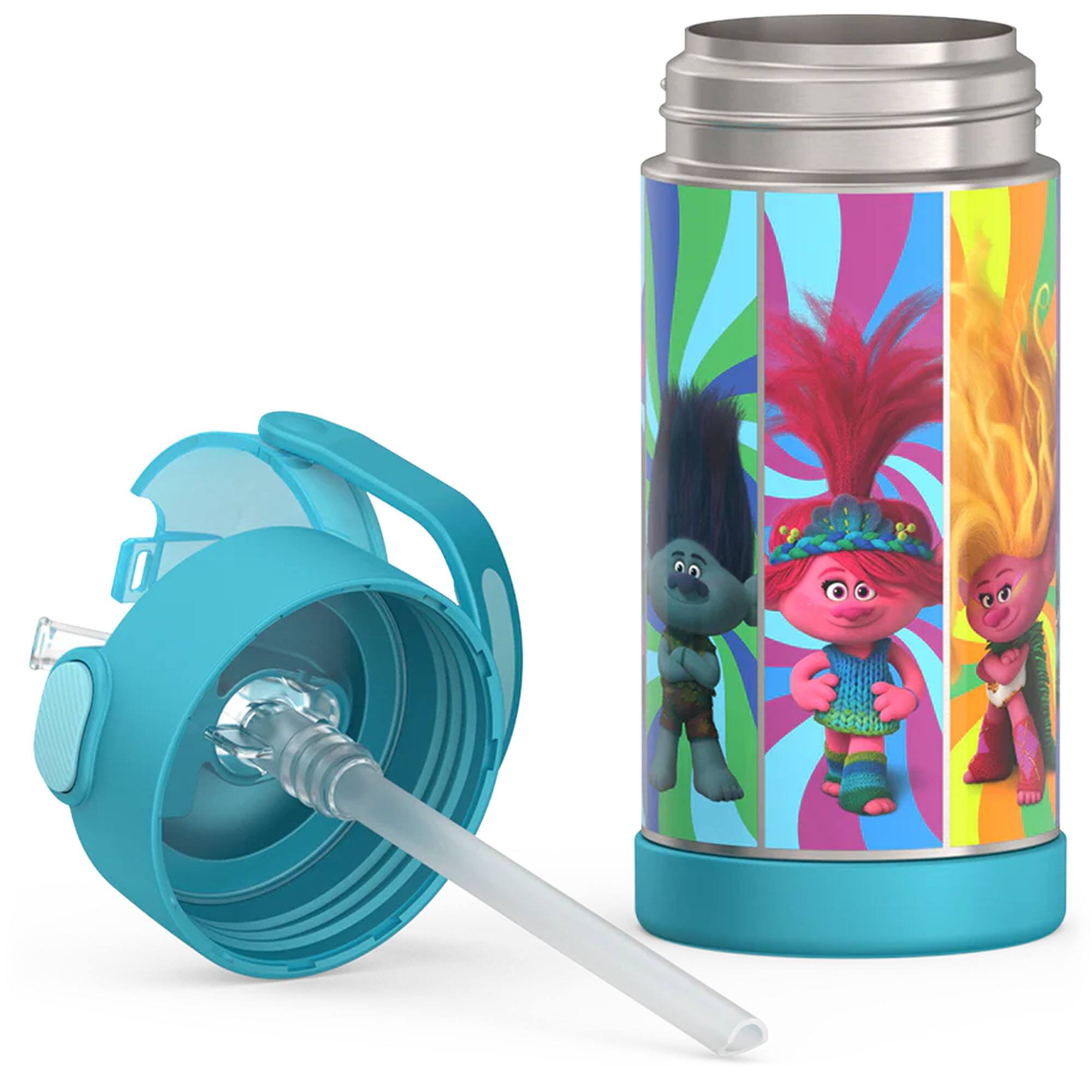 Alt View 4. Thermos - Thermos 12 oz. Kid's Funtainer Insulated Water Bottle - Trolls Movie - Trolls Movie.