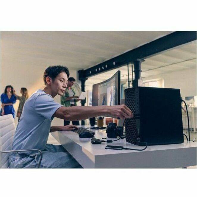 Alt View 1. HP - HP EliteDesk 8 G1i Desktop Computer - Intel Core Ultra 9 285 - vPro Technology - 64 GB - 2 TB SSD - Tower - Jack Black - Jack Black.