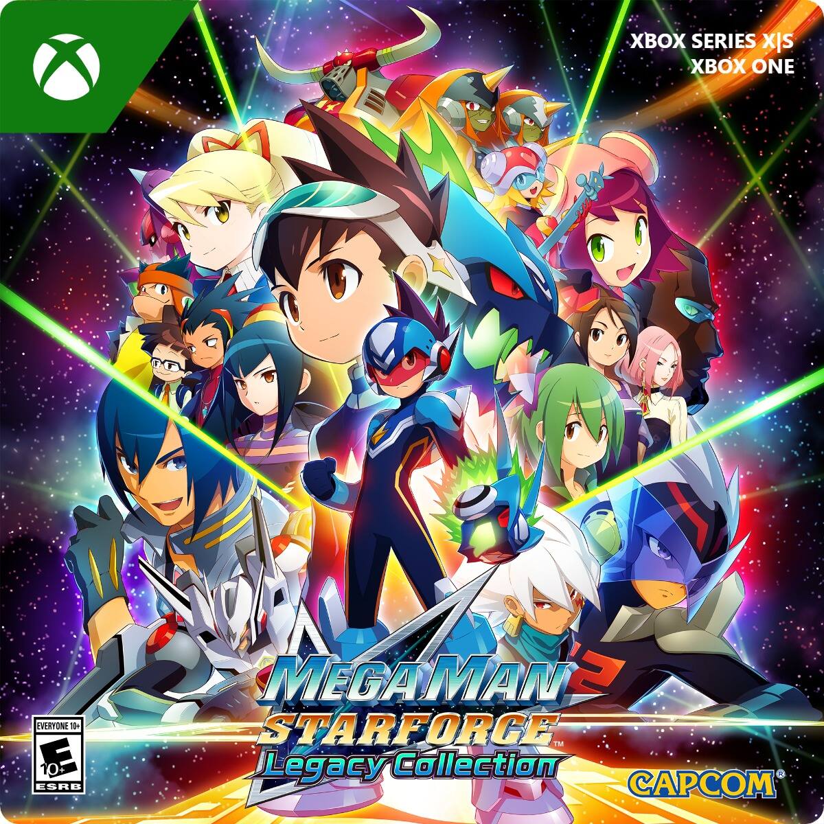 XBOX SERIES X/S  
XBOX ONE  

MEGAMAN STARFORCE Legacy Collection  
CAPCOM  

EVERYONE 10+  
ESRB - E10+ (Everyone 10+)