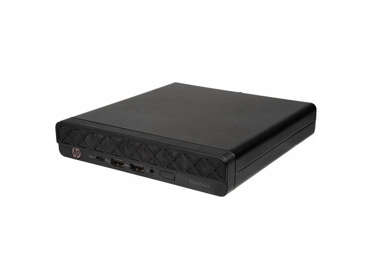 Alt View 9. HP - HP EliteDesk 8 G1a Mini PC, AMD Ryzen 5 2200, 16GB RAM, 256GB NVMe SSD, Win 11 Pro, Radeon 740M, Wi-Fi 6 - Jack Black.