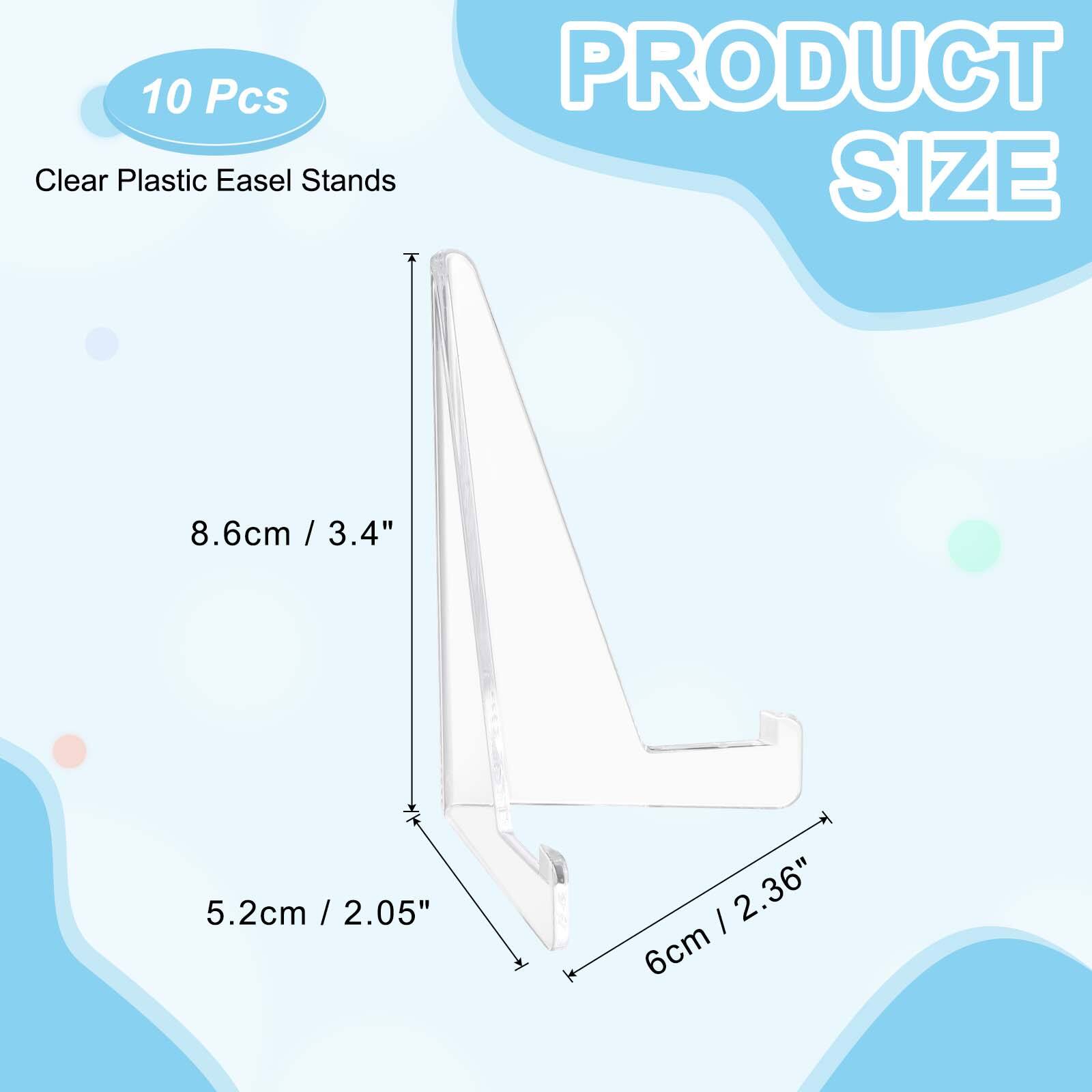 10 Pcs Clear Plastic Easel Stands

PRODUCT SIZE

8.6cm / 3.4"

5.2cm / 2.05"

6cm / 2.36"