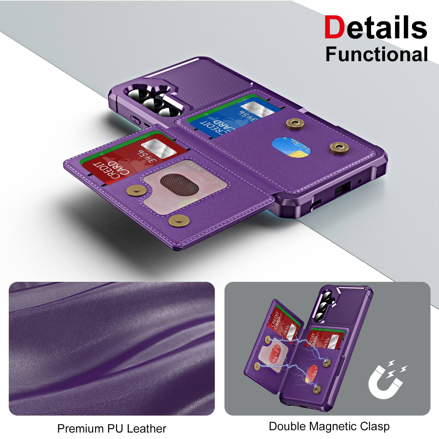 Details Functional

3456 CREDIT CARD
CARD 95HE CREDIT 450,//0 NAME HOLDER
95 

Premium PU Leather
CREDIT CARD ashe   Double Magnetic Clasp
