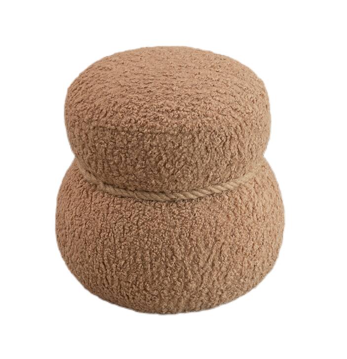 Alt View 6. GOODSILO - Adorable Plush Snowman Stool with Soft Cushion - Compact Seating Solution for Home Decor and Play Areas - Light Brown.