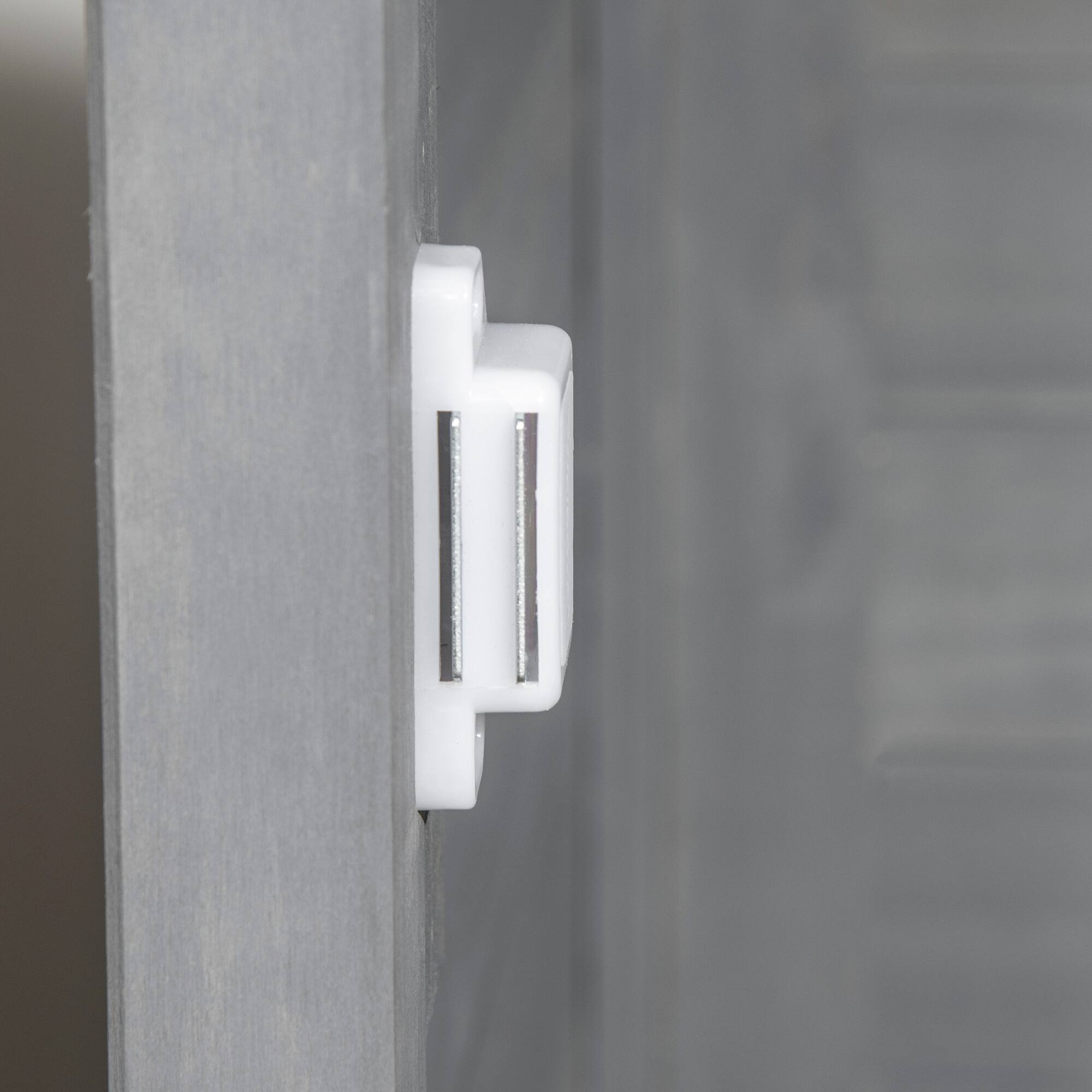 Alt View 8. Outsunny - Potting Bench Table with Sink, Outdoor Work Bench Table with Storage Cabinet, Hooks, Removable Sink - Gray.