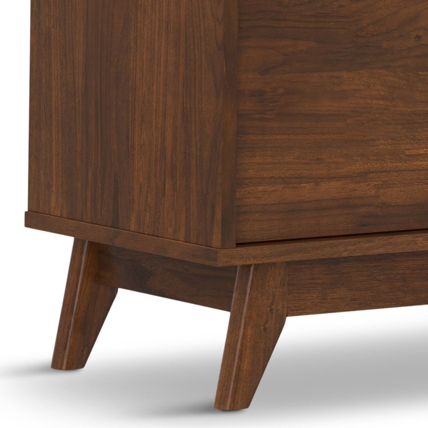 Alt View 7. Simpli Home - Lennon Mid Century Modern TV Media Stand - Walnut Veneer.