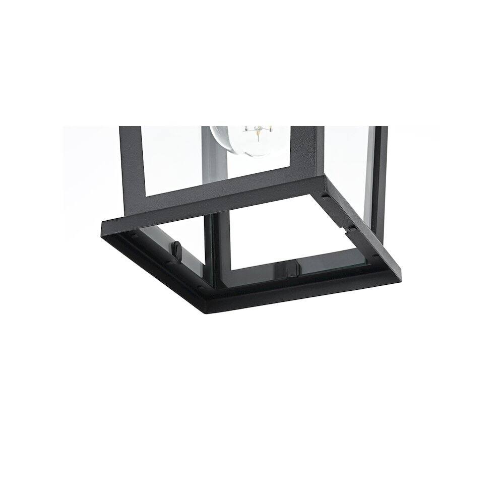 Alt View 1. Elegant Lighting - Cayman 7 inch Outdoor Pendant in Black - Black.