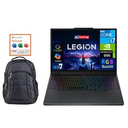 Lenovo - Legion 5i Gaming Laptop 15.1 165Hz OLED (i7-14700HX, 64GB RAM, 2TB SSD, RTX 5050, Win 11 Pro) w/Backpack, Office 365 - Eclipse Black
