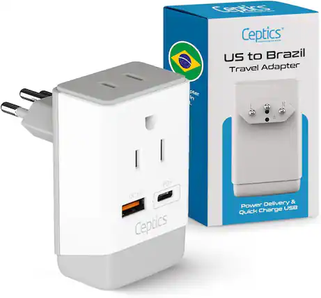 CepTics
Connecting the world
US to Brazil Travel Adapter
Power Delivery & Quick Charge USB
QC3.0
PD+
CepTics