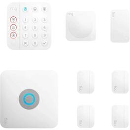 Ring - Alarm Pro Home Security Kit 8 Pieces - White