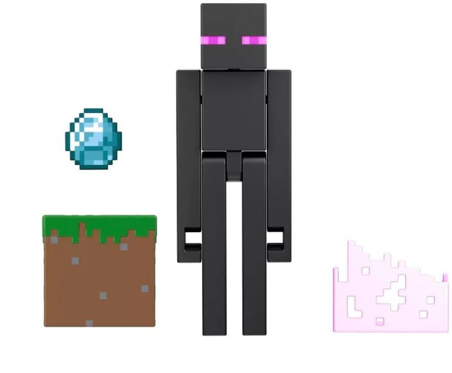 Alt View 3. Mattel - Mattel - Minecraft 3.25'' Enderman Figure with Accessories   - COLLECTIBLES - Multicolor.