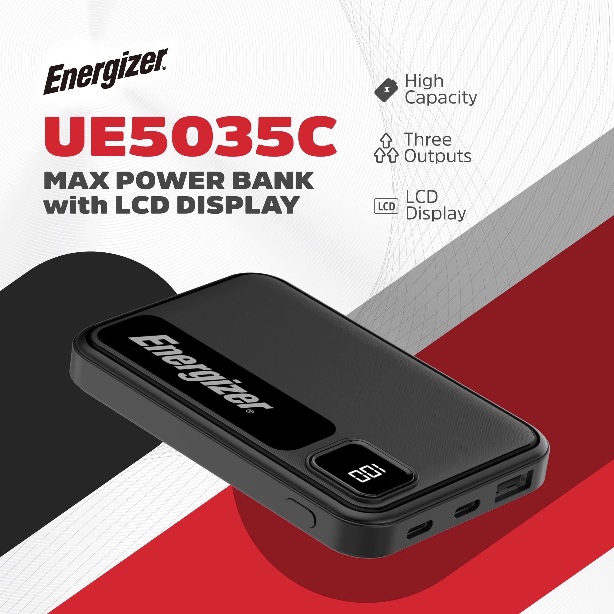 Energizer UE5035C Max Power Bank with LCD Display.