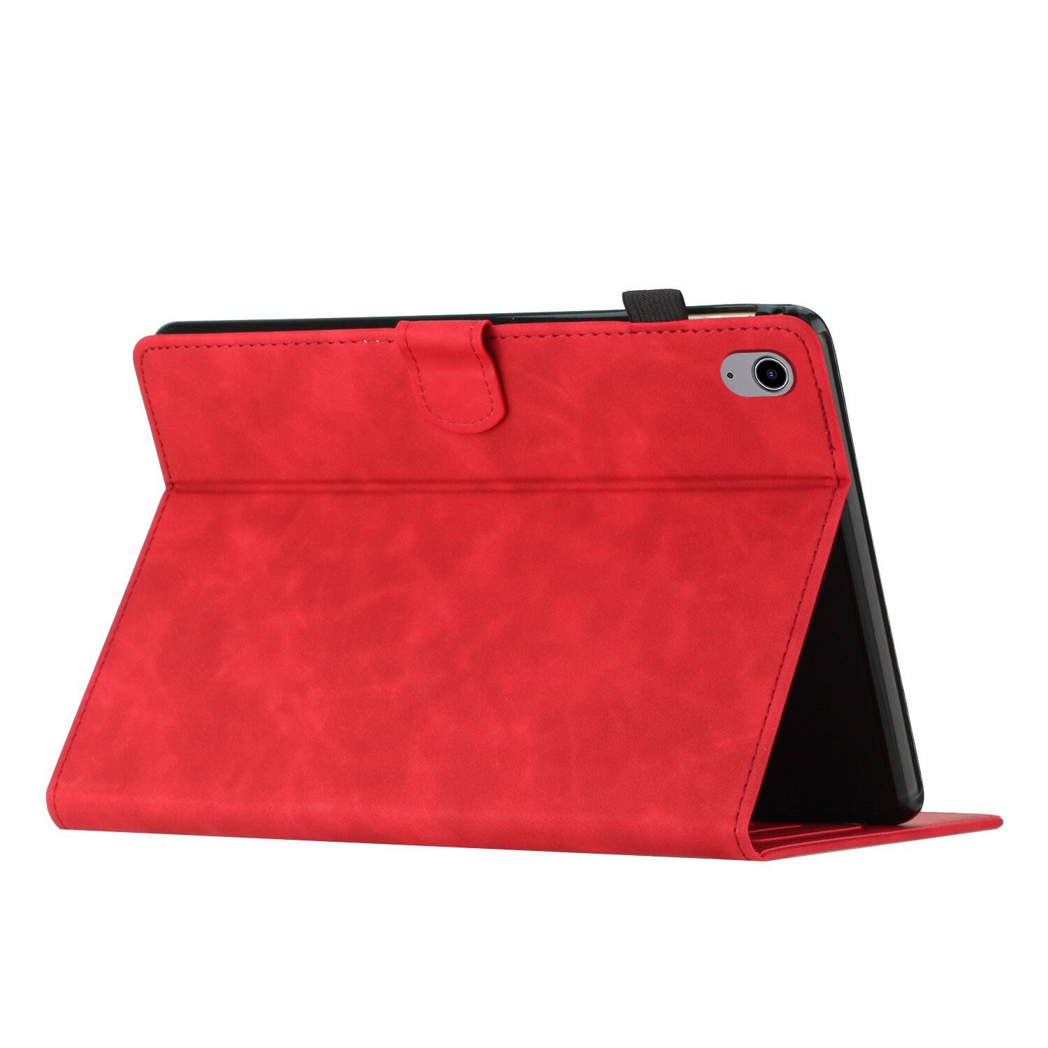 Alt View 4. Dteck - Case for Apple iPad (A16) 11" 2025 and iPad 10th Gen 10.9" 2022,Butterfly Embossed PU Leather Card Slot Stand Flip Cover - Red.