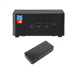 ASUS - NUC 14 Pro Mini Desktop (Intel Core 3 100U, 32GB DDR5, 2TB PCIe SSD, Intel Graphics, Win 11 Pro) - Black