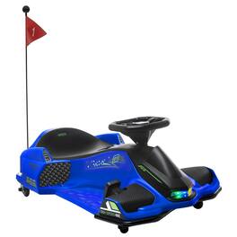 Ropilly - 12V Electric Go Kart 5 MPH Drifting Car with Slow Start Blue