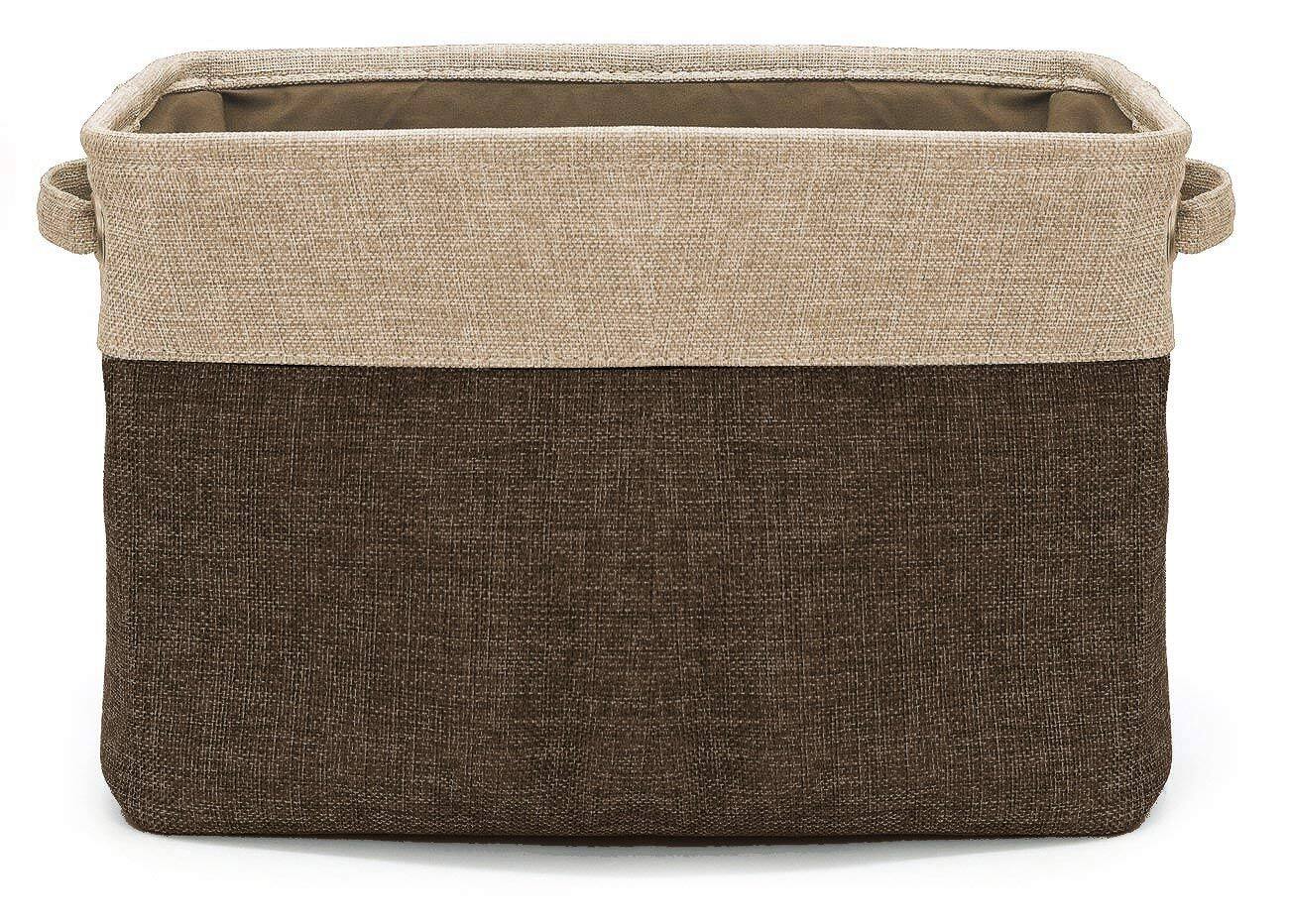 Alt View 4. Sorbus - Sorbus Collapsible Basket With Handles For Towels & Clothes (Single) - 15" L x 10.75" W x 9.50" H - Brown.
