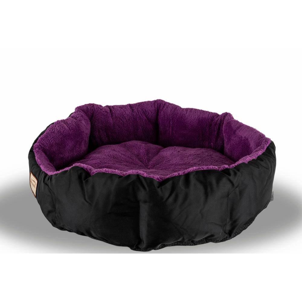 Alt View 5. Armarkat - Large Soft Cat Bed In Purple And Black - Purple.