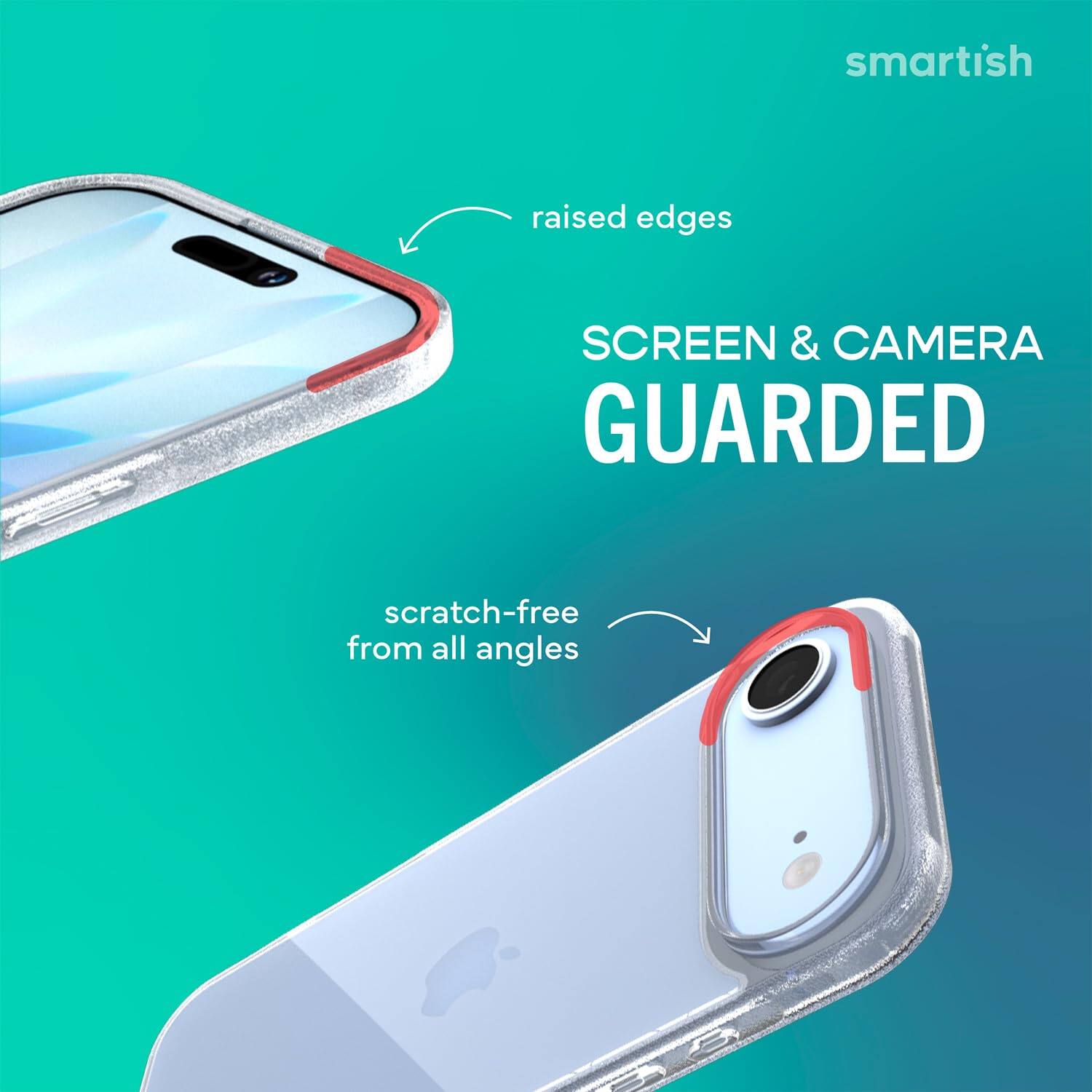 smartish  
raised edges  
SCREEN & CAMERA GUARDED  
scratch-free from all angles