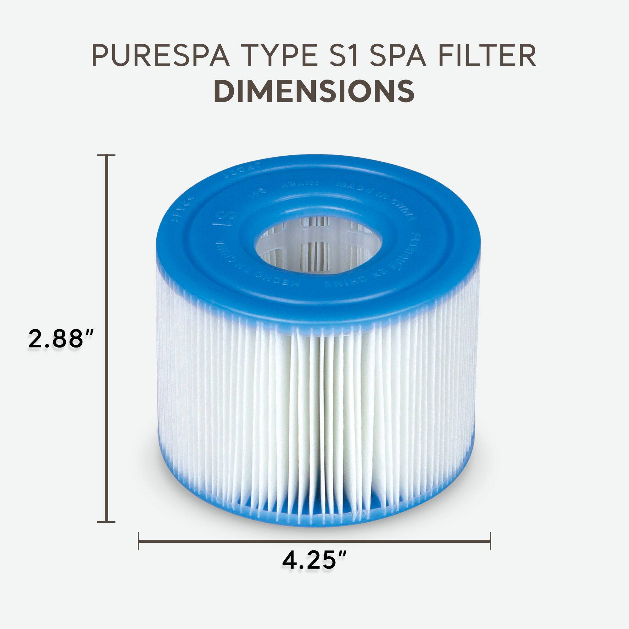 PURESPA TYPE S1 SPA FILTER DIMENSIONS

2.88"  
4.25"