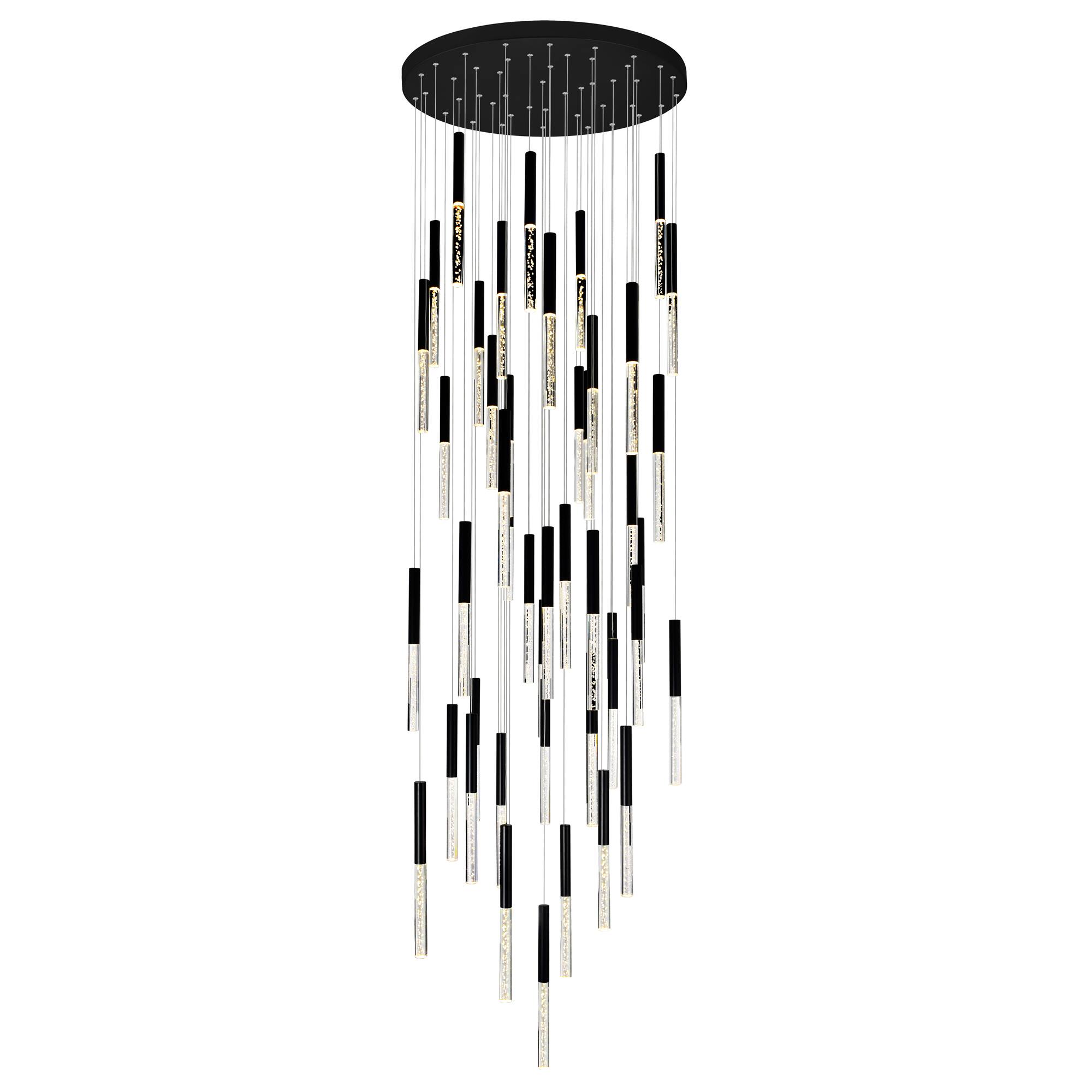 CWI Lighting - Dragonswatch LED Integrated Chandelier with Finish - Black