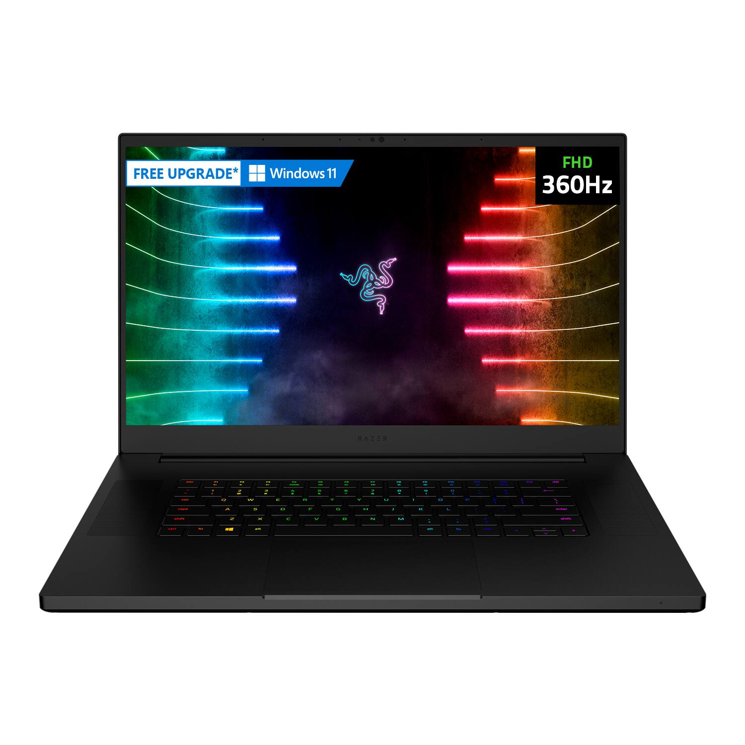 Front Zoom. Razer - Blade 17 - 17.3" Gaming Laptop - FHD 360HZ - Intel Core i7-11800H - NVIDIA GeForce RTX 3080 - 32GB RAM - 1TB NVMe SSD - Black.
