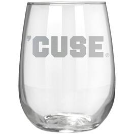 Great American Products - Syracuse Orange Etched 17oz. Rally Cry Stemless Wine Glass - Multicolor