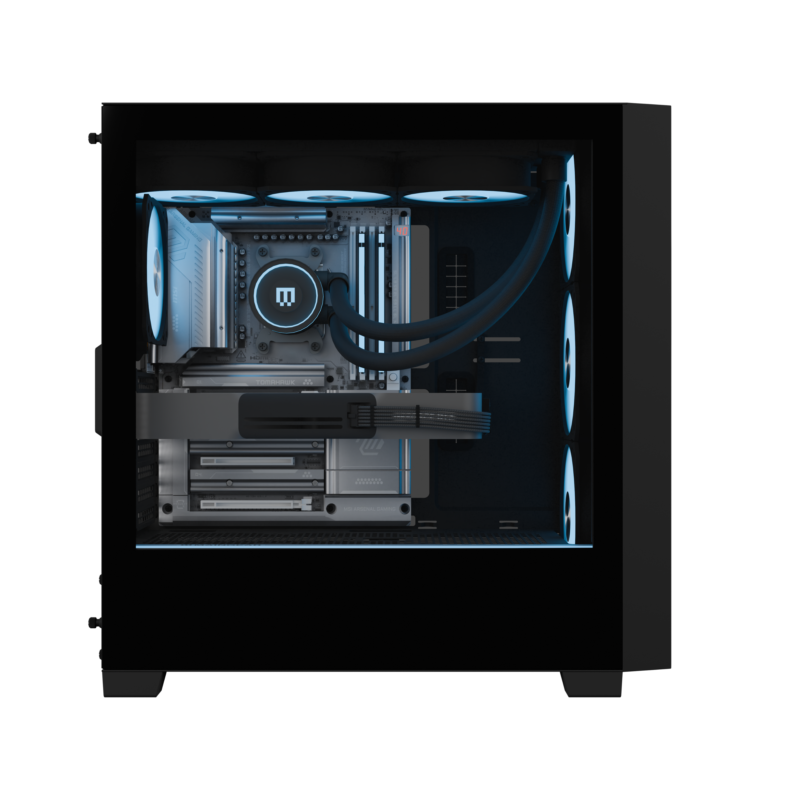 Left. MAINGEAR - All-new MG-1 | Ruby Gaming Desktop - NVIDIA GeForce RTX 5060 Ti 8GB - Intel Core Ultra 5 225F - 32GB Memory - 2TB SSD - Black.