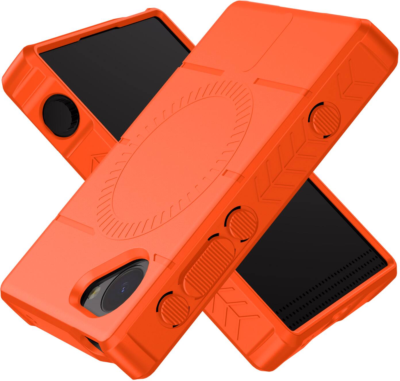 Alt View 3. Nakedcellphone - Case for Light Phone III - Compatible with MagSafe Mounts - Orange.
