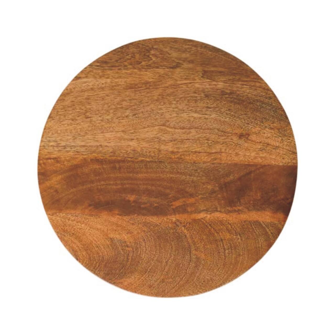 Alt View 5. Artisan Furniture - Artisan Furniture Solid Wood Amber Oak Round Side Table, Top Space, Brown - Brown.