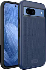 Front. TUDIA - TUDIA MergeGrip for Google Pixel 8a Case Military Grade Phone Case - Indigo Blue - Indigo Blue.
