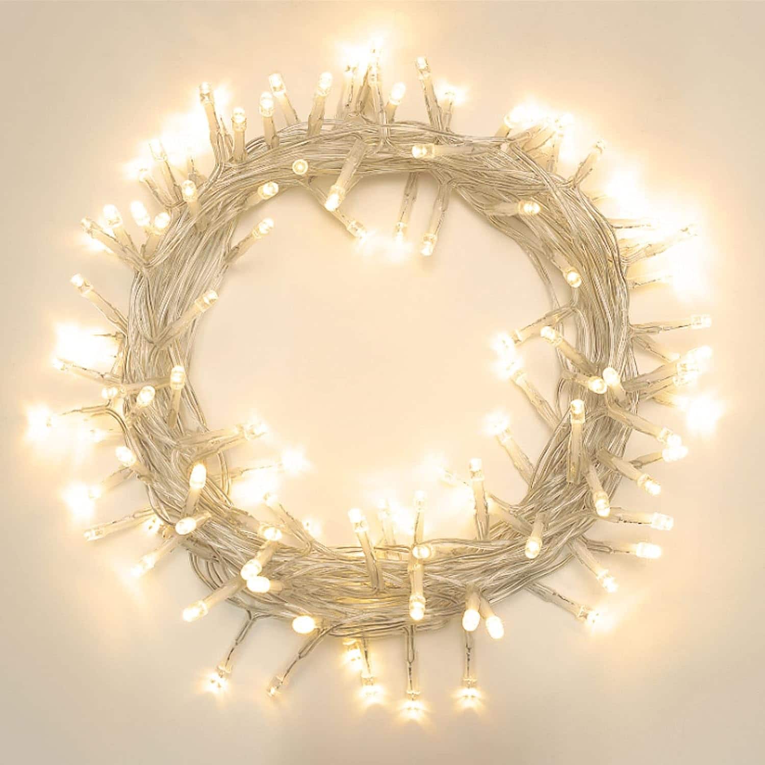 THIRSTY TURTLE - 42ft 120-LED String Lights, Battery Timer, Warm White, IP65