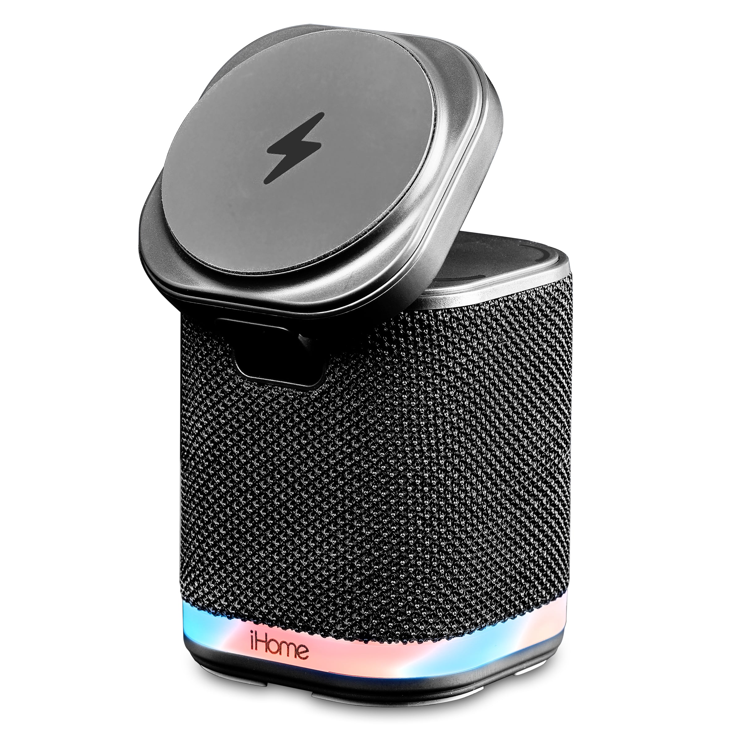 Alt View 15. iHome - Power Tower Dual Wireless Bluetooth Charging Speaker with Mood Light - Dark Gray.