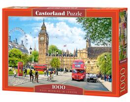 Castorland - 1000 Piece Jigsaw Puzzles, Busy Morning in London , United Kingdom, Great Britain, England. C-104963-2 - Red
