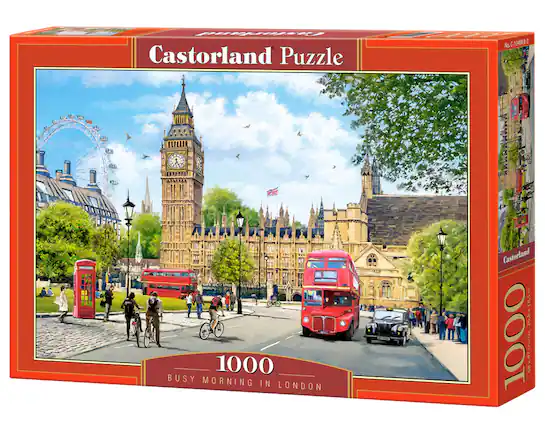 Castorland Puzzle, No C-104963-2, 1000, Busy Morning in London, 26.8 x 18.5 in, 26,8 1000 : cm/cm
