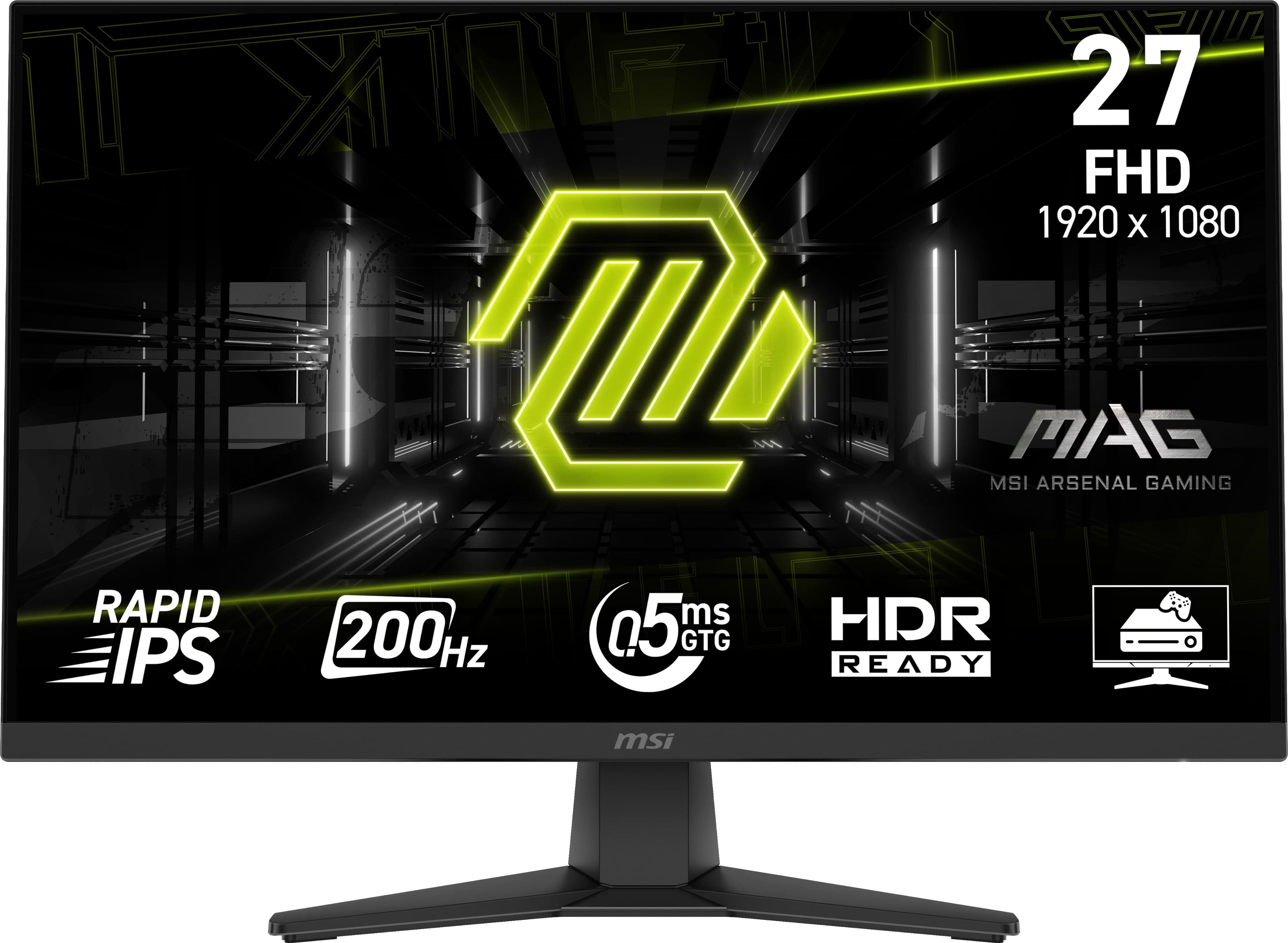 MSI - MAG 272FB E20 27" Rapid IPS LCD FHD 200Hz 0.5ms Adaptive sync Gaming Monitor with HDR Ready(DisplayPort, HDMI) - Black - Front_Zoom