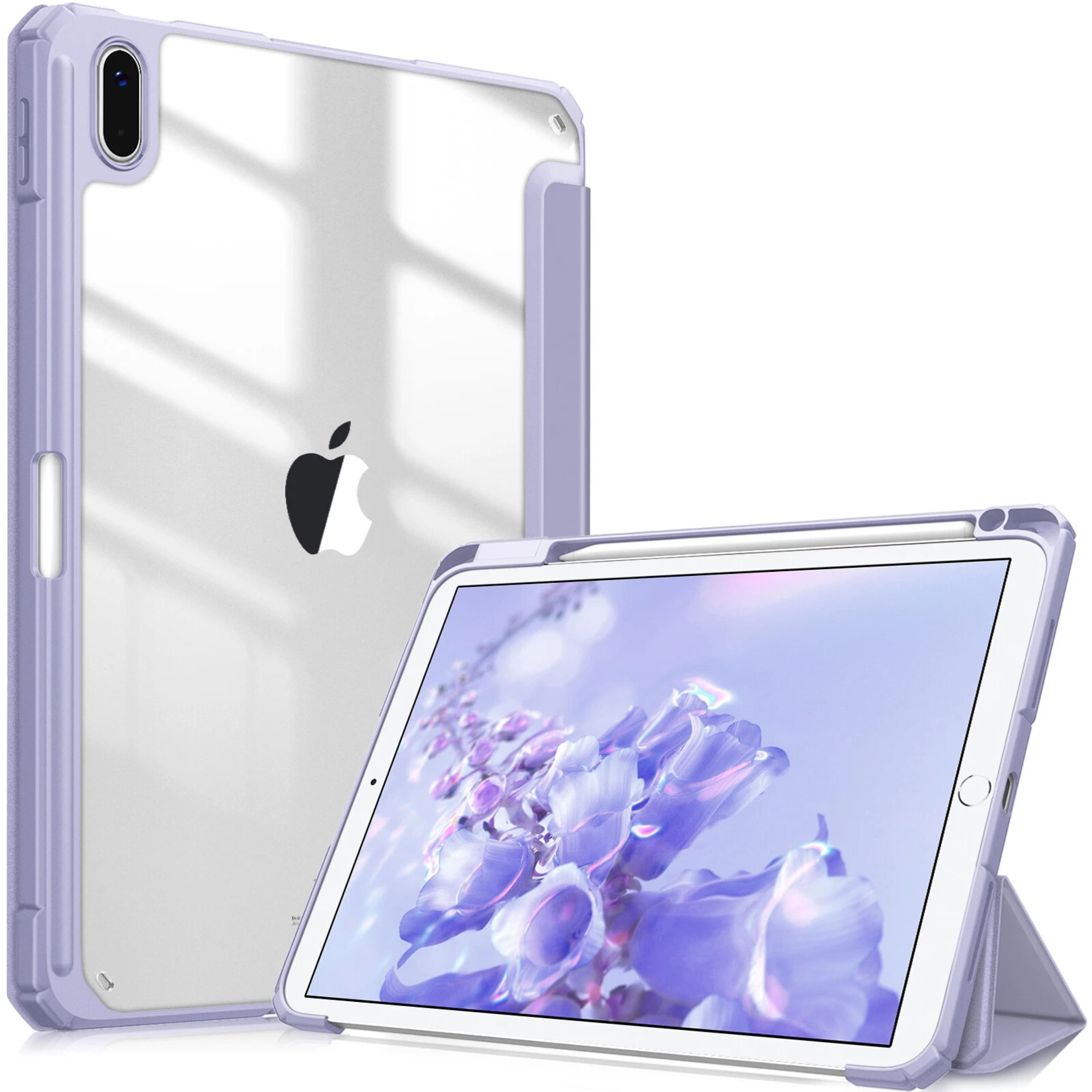 Front. Kitcheniva - Protective Clear Case For iPad (A16) 11th 11” 2025/iPad 10th 2022 Shockproof Cover 10.9” Lilac Purple - Lilac Purple.