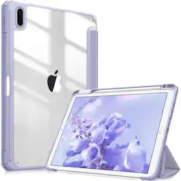 Kitcheniva - Protective Clear Case For iPad (A16) 11th 11” 2025/iPad 10th 2022 Shockproof Cover 10.9” - Lilac Purple