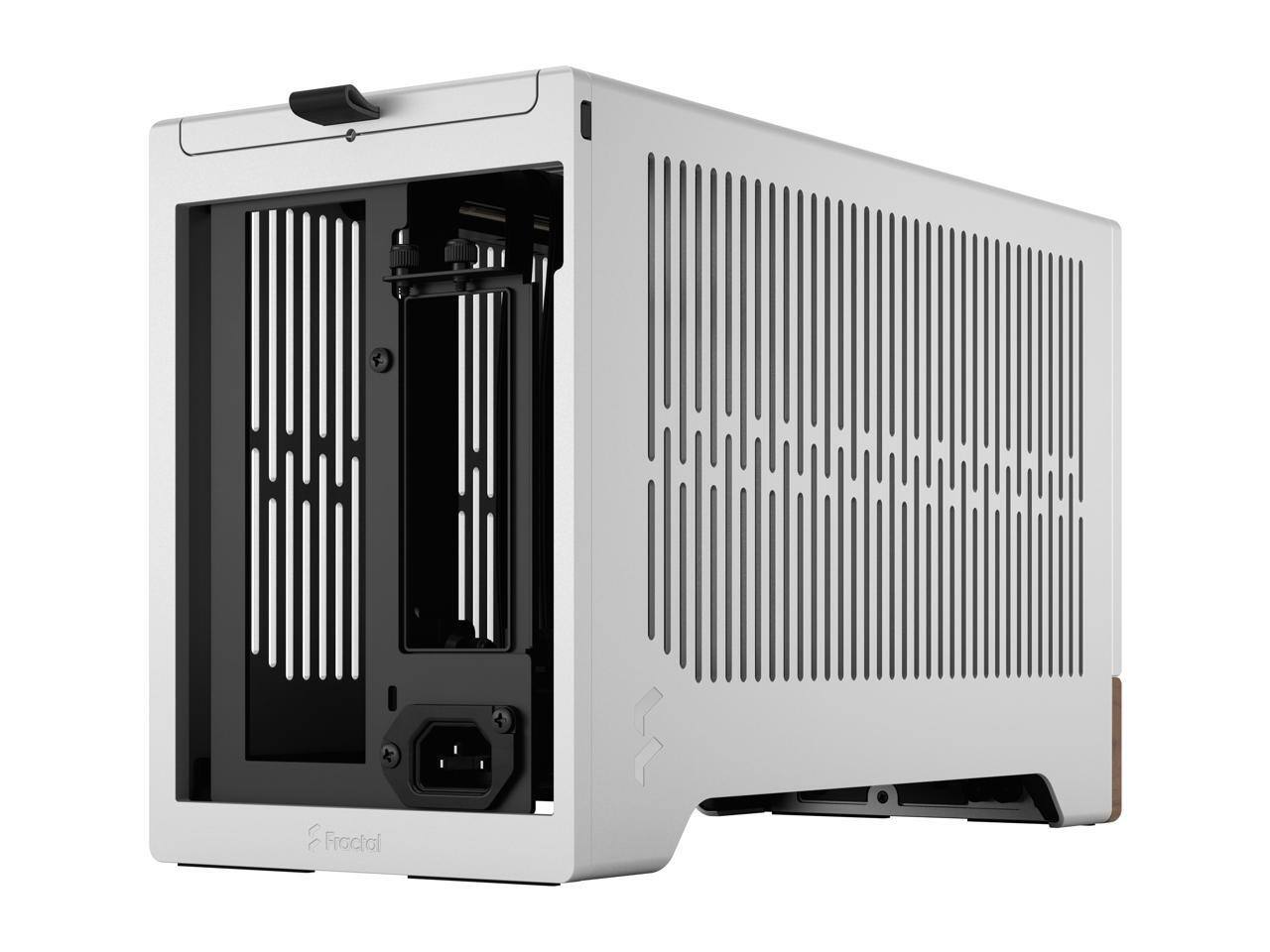 Alt View 8. Fractal Design - Fractal Design Terra Silver Mini-ITX Small Form Factor PC Case with PCIe 4.0 Riser - Silver.