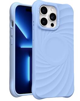 Ornarto - Vortuxe for iPhone 13 Pro Max Case 6.7",Compatible with MagSafe,Sleek Liquid Silicone Phone Cover - Sky Whisper