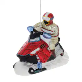 BreeBe - Snowmobile Ornament (Set of 6) - Gold, Red, White, Black