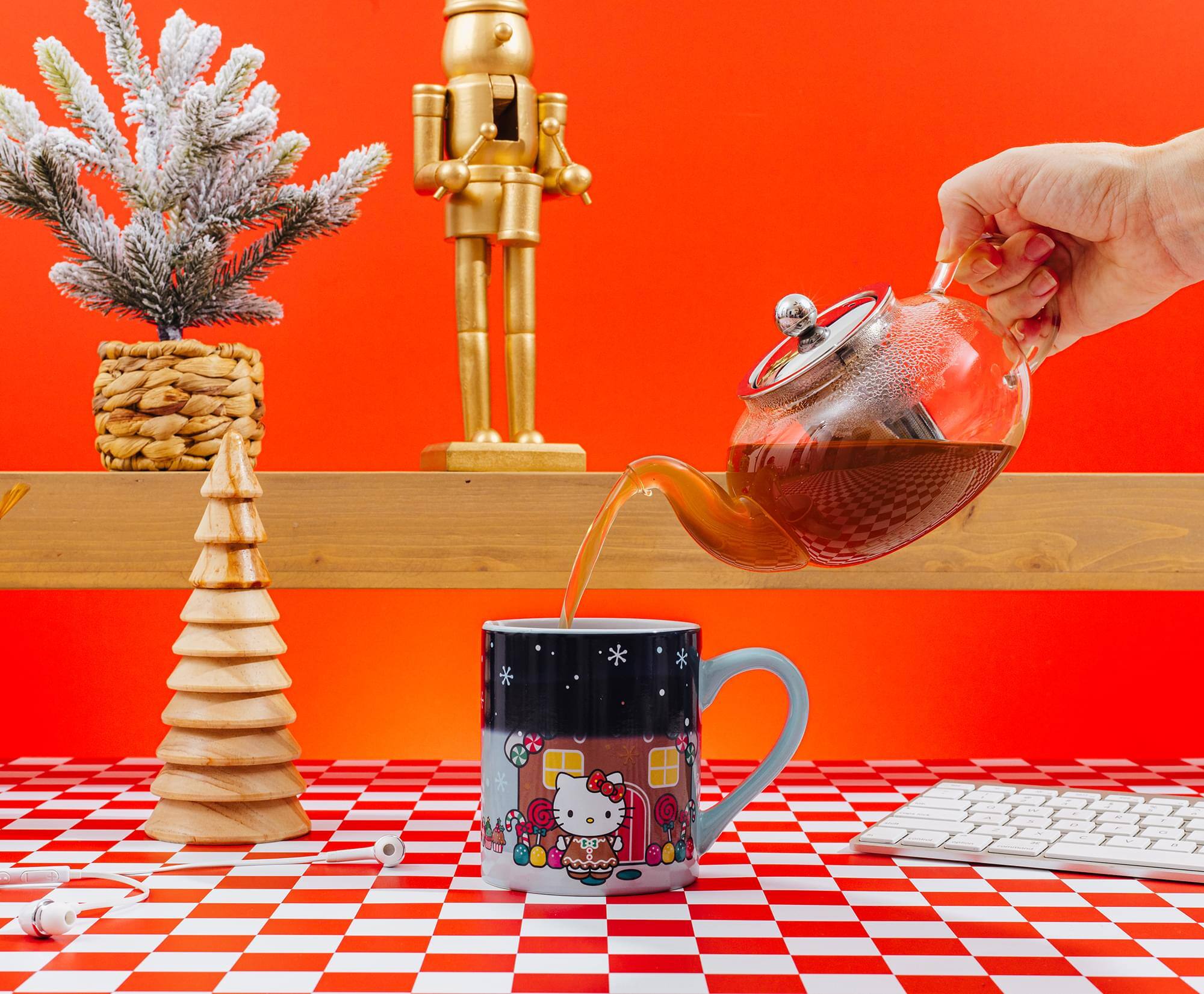 Alt View 5. Silver Buffalo - Sanrio Hello Kitty Holiday Gingerbread House Heat-Reveal Mug | Holds 14 Ounces - Multicolor.