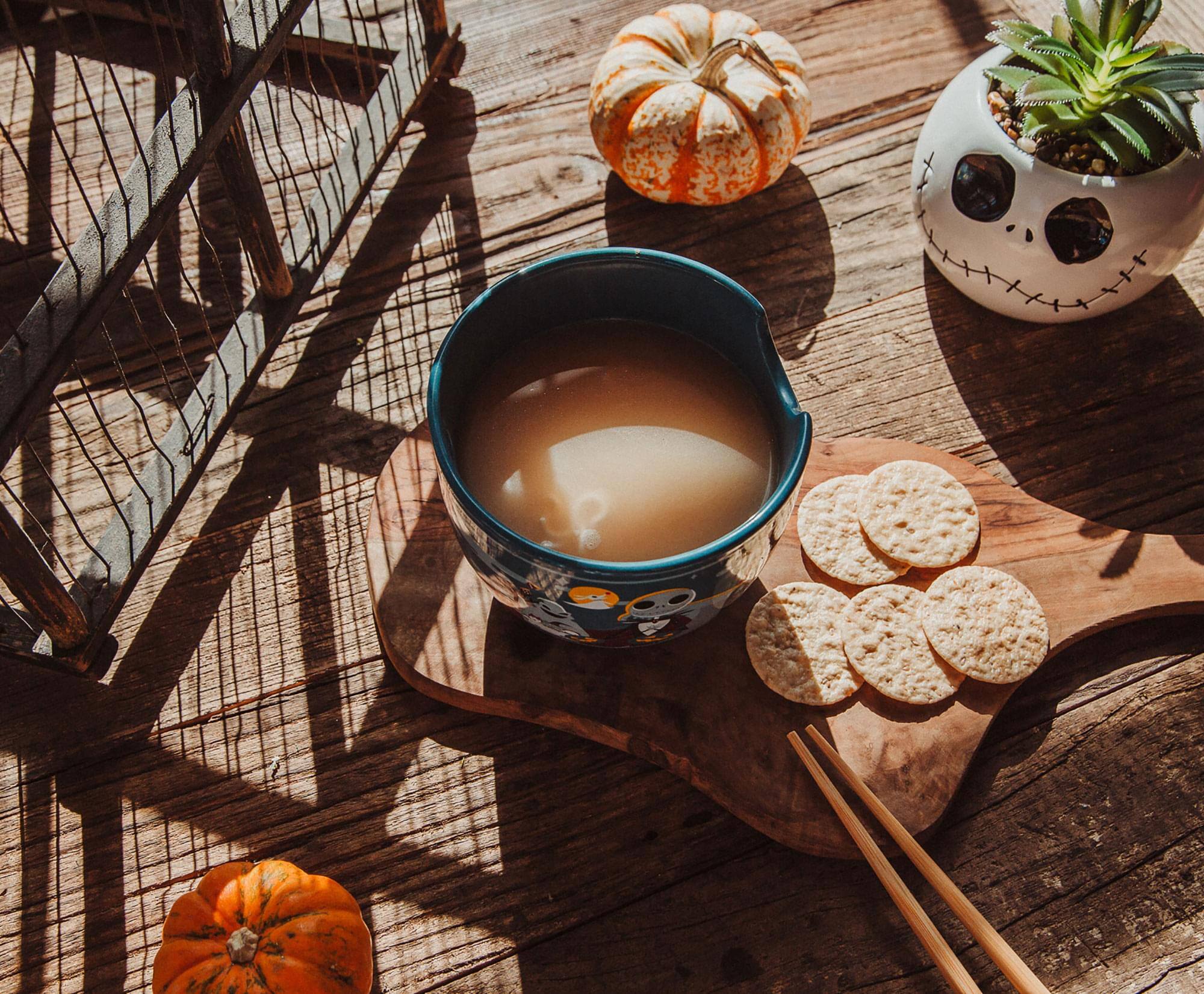 Alt View 5. Disney - Disney The Nightmare Before Christmas 20-Ounce Ramen Bowl with Chopsticks - Blue.