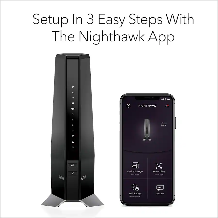 NETGEAR Nighthawk AX6000 Wi Fi 6 Router with DOCIS 3.1 Cable Modem ...