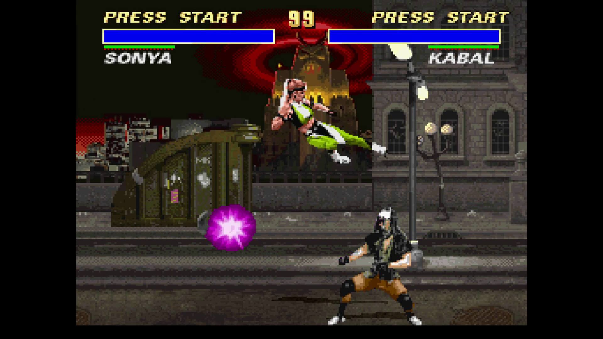 PRESS START  
SONYA  

PRESS START  
KABAL