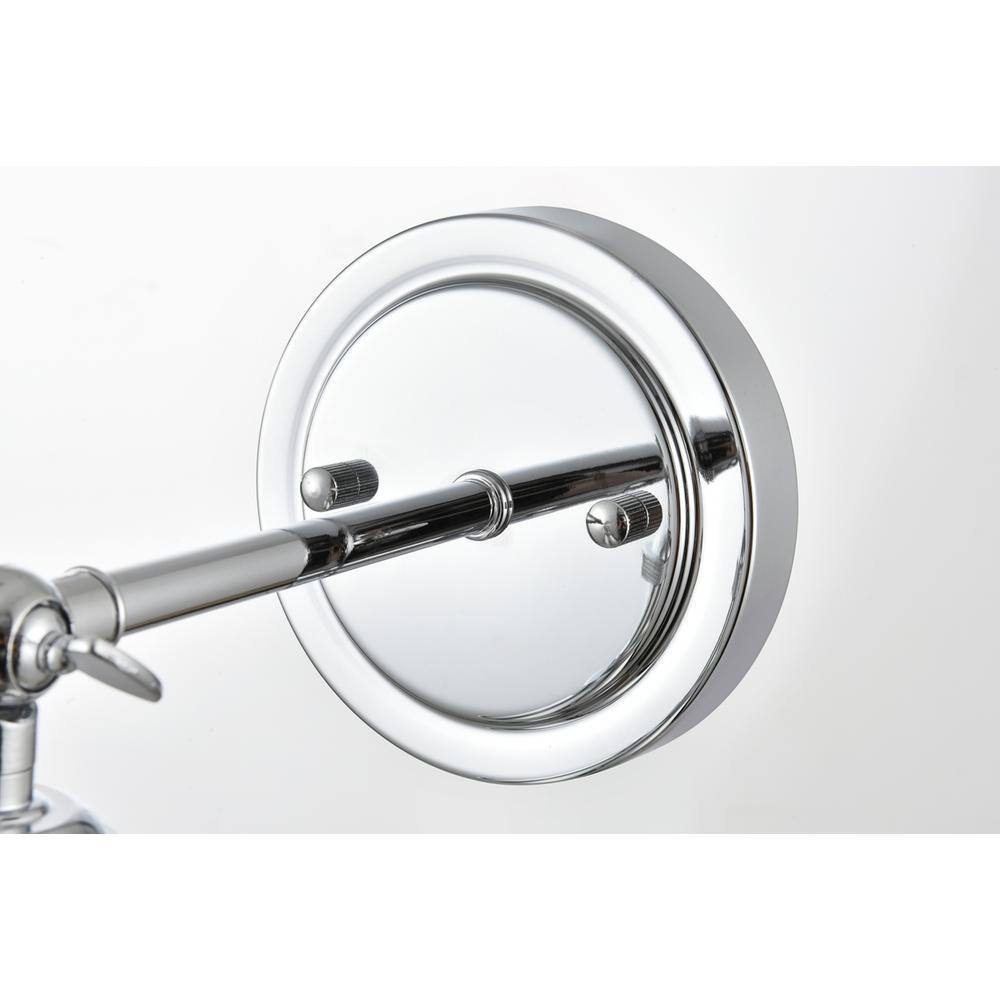 Angle. Living District - Kai 1 light Chrome and Clear Bath Sconce - Chrome And Clear.